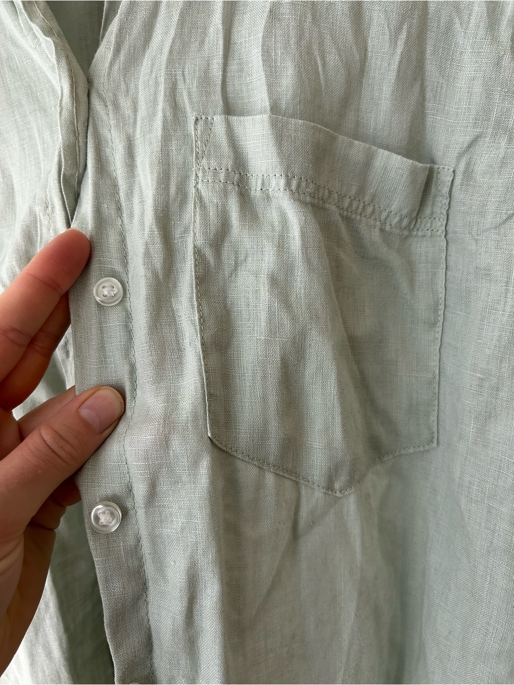 Women’s 100% Linen Button-Down Shirt size S